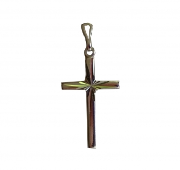 Kreuz-Anhänger in 925 Sterling Silber Rhodiniert