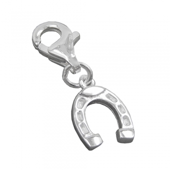 Collier/Hufeisen Anhänger-Glücksbringer-925 Sterling Silber mit Kette
