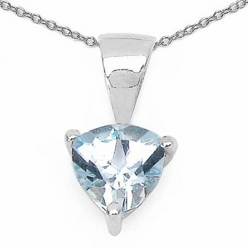 SET 4-teil.Blautopas-Ohrstecker,Collier,Anhänger-Silber-1,80 Karat