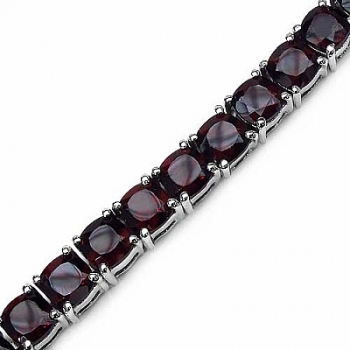 Bezauberndes Edles Granat Armband 925 Silber-Rhodiniert 22,11 Karat-33Edelsteine