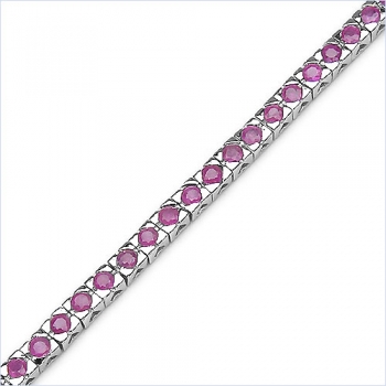 Edles Rubin Armband 925 Silber-Rhodiniert/3,89 Karat