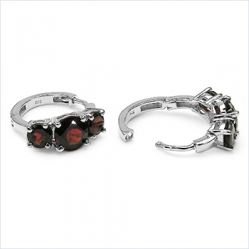 Edle Citrin Ohrringe/Creolen 925 SterlingSilber- Rhod.-4,70 Karat