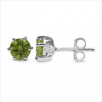 Ohrstecker Peridot-925 Sterling Silber-Rhod.1,80 Karat
