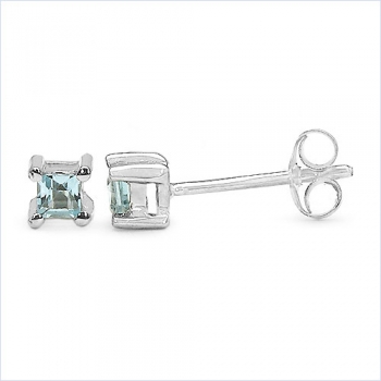 Amethyst Ohrstecker Quadrat 925 Sterling Silb.-Rhodin.0,25 Karat