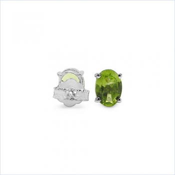 Ohrstecker Peridot 925 Sterl.Silber-Rhodiniert-1,70 Karat
