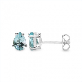 Ohrstecker Blue Topas 925 Sterling Silber- Rhodiniert-1,70 Karat