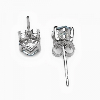 Ohrstecker/Ohrringe Chromdiopsid 925 Silber Rhodiniert 2,20 Karat-7mm
