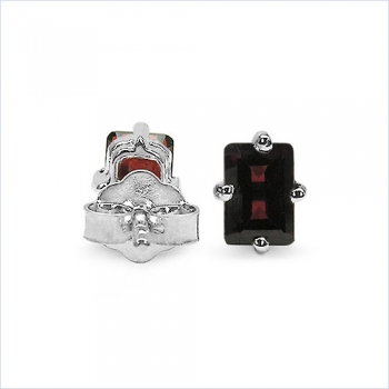 Ohrstecker Granat 925 Sterling Silber Rhod.-2,00 Karat