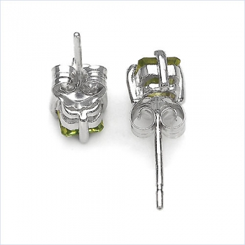 Ohrstecker Peridot 925 Sterling Silber Rhod.-1,70 Karat