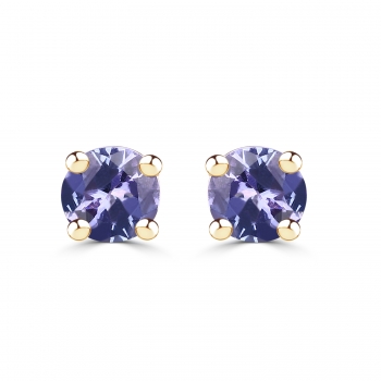 Ohrstecker/Ohrringe Tansanit 14 Karat Gelbgold (585er)-0,22 Karat