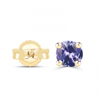 Ohrstecker/Ohrringe Tansanit 14 Karat Gelbgold (585er)-0,22 Karat
