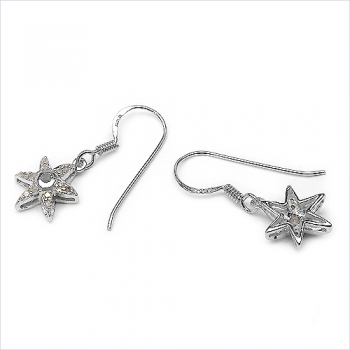 Ohrringe mit 26 Zirkonia 925 Sterling Silber-Rhodiniert 1,22 Karat