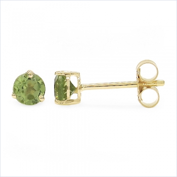 Ohrringe/Ohrstecker Peridot-Gelbgold-10 Karat (416er)