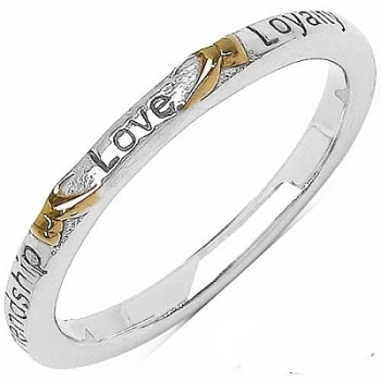 Verlobungsring/Freundschaftsring/Ehering/Jahrestag-Silber/Gold mit Gravur