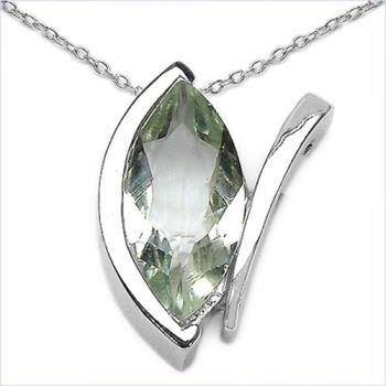 Collier/Kette mit seltenem Grünen Amethyst-2,50 Karat
