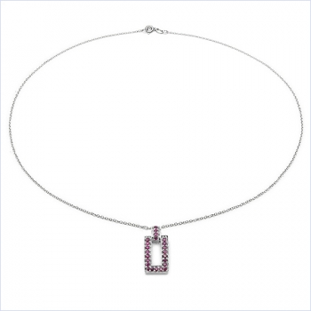 Collier/Halskette mit Tansanit-Anhänger-24 Edelsteine-0,48 Karat