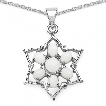 Collier/Kette mit Anhänger Stern-Granat/Turmalin 2,35 Karat-Silber Rhodiniert