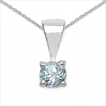 Collier/Kette mit Blautopas-Anhänger 0,40 Karat