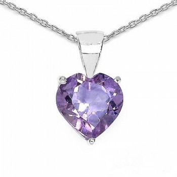 Edles Amethyst-Herzen-SET 4-teilig Silber-6,65 Karat