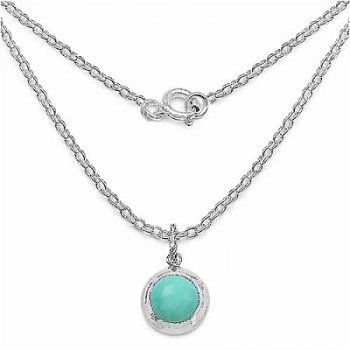 Collier/Halskette großer runder Türkis-8,05 Karat