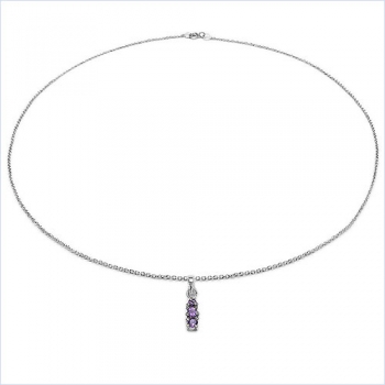 Collier/Halskette mit Peridot-Anhänger 925-Sterling-Silber