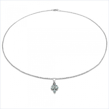 Collier/Halskette m.Granat Anhänger 925-Sterling-Silber