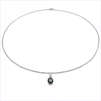 Collier/Halskette m.Saphir-Anhänger 925-Sterling-Silber-0,60Karat