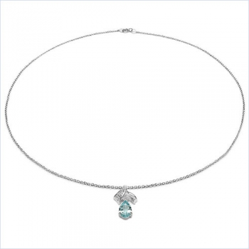 Collier/Kette m.Herz-Anhänger Amethyst-Silber-Rhodiniert-1,10 Karat