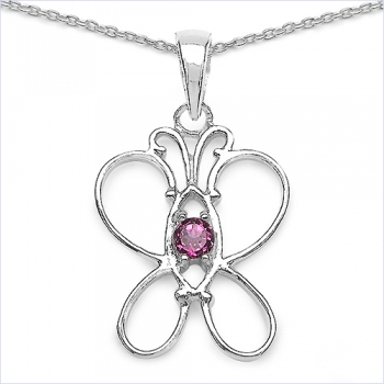 Ohrringe/Ohrstecker mit rosa/pink Topas-Tropfen-Silber Rhodiniert-0,44 Karat