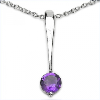 Collier/Halskette Amethyst-Anhänger 925-Sterling-Silber