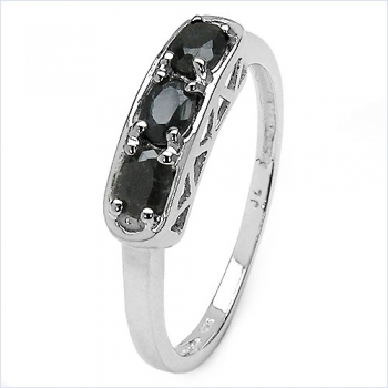 Edler Saphir-Ring-925 St.Silber Rhodiniert-0,75 Karat