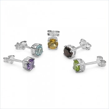 SET-3 Paar Ohrringe/Ohrstecker aussuchen zum Preis von 2 Paar-Amethyst,Blautop....