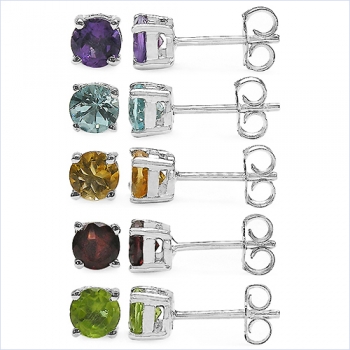 SET-3 Paar Ohrringe/Ohrstecker aussuchen zum Preis von 2 Paar-Amethyst,Blautop....