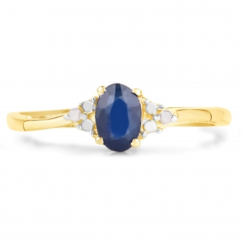 Diamant/Saphir-Anhänger,Kette,Ohrstecker,Ring,Gold-10Karat