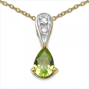 Ohrringe/Ohrstecker mit Diamant/Citrin 0,84 Karat Silber-vergoldet 10 Karat