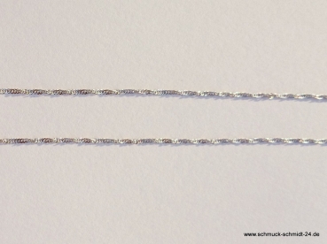 Silberkette/Collier gedrehte Panzer-925 Sterling-Silber-Rhodiniert-55cm