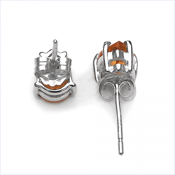 Ohrstecker Citrin 925 Sterl.Silb.-Rhodiniert-1,50 Karat