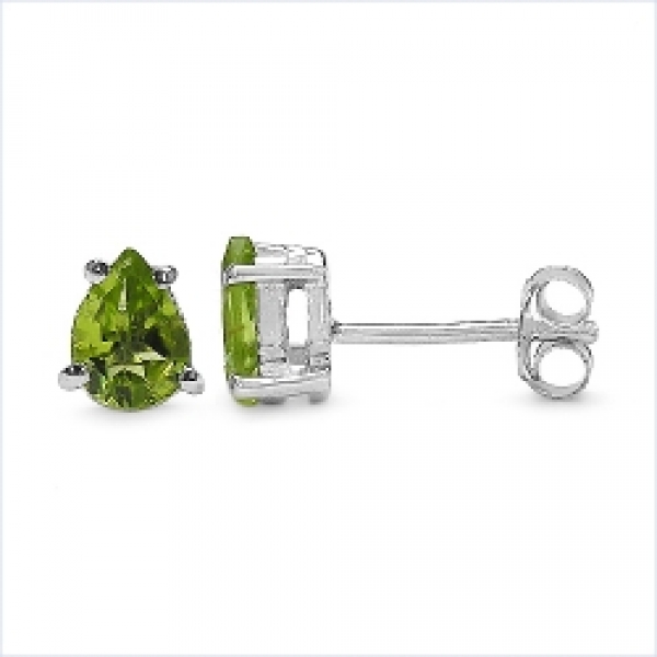 Ohrstecker Peridot 925 Sterl.Silb.-Rhodiniert-1,50 Karat