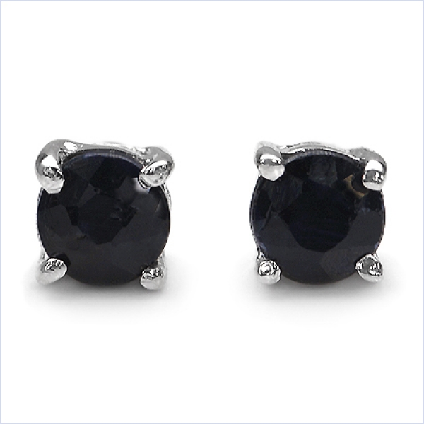 Ohrstecker Saphir 925 Sterling Silber- Rhodiniert-1,20 Karat