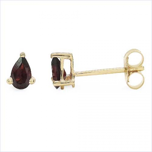 Ohrringe/Ohrstecker Rubin-Tropfen-Gelbgold-10 Karat(416er)