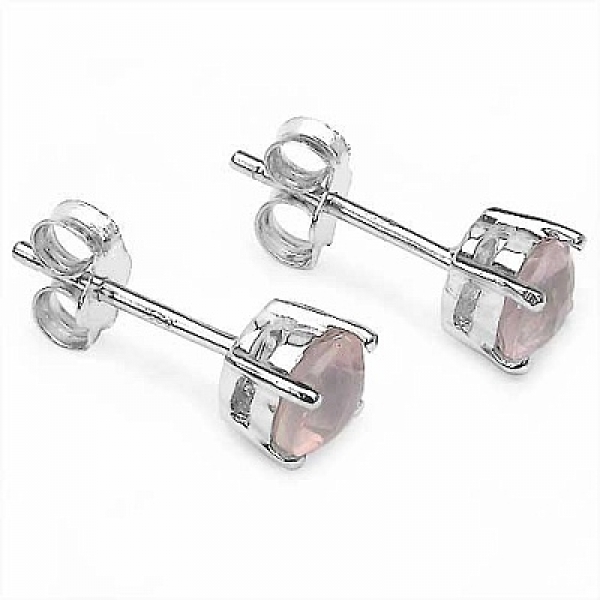 Herren-Ohrring/Ohrstecker White Zirkonia-Oval-925 Silber-Rhodiniert 1,00 Karat