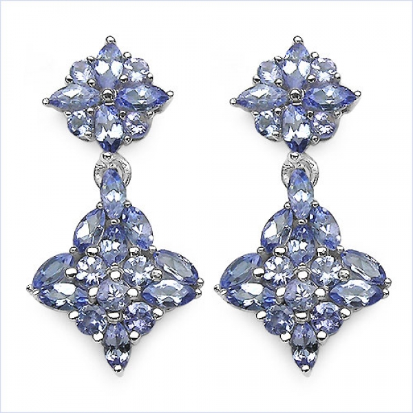 Collier/Kette mit Tansanit Anhänger-925 Silber-Rhodin.-2,14 Karat