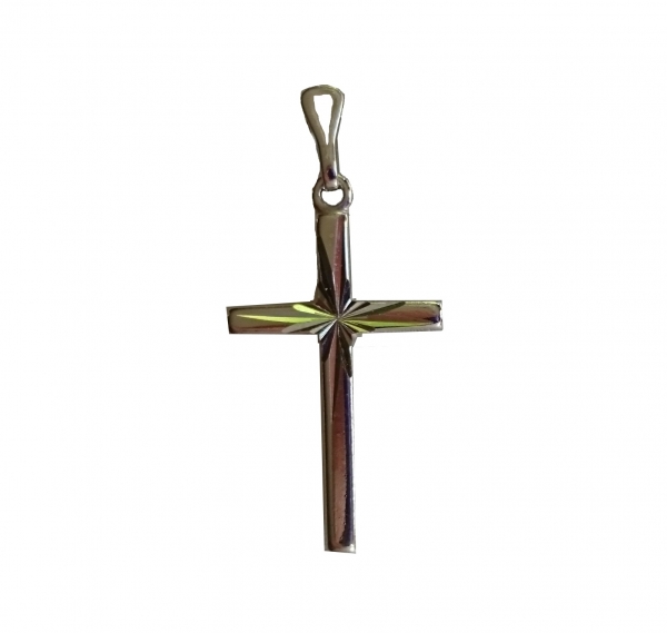 Kreuz-Anhänger in 925 Sterling Silber Rhodiniert