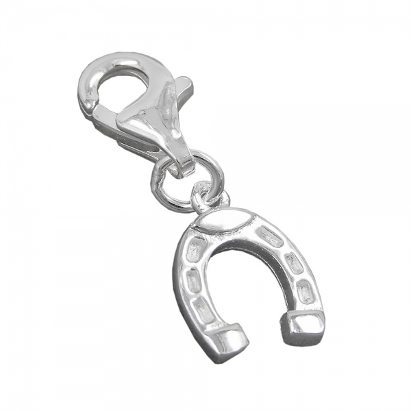 Collier/Hufeisen Anhänger-Glücksbringer-925 Sterling Silber mit Kette
