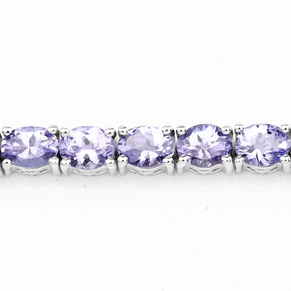 Edles Tansanit-Armband 925 Sterling Silber-11 Karat-33 Edelsteine