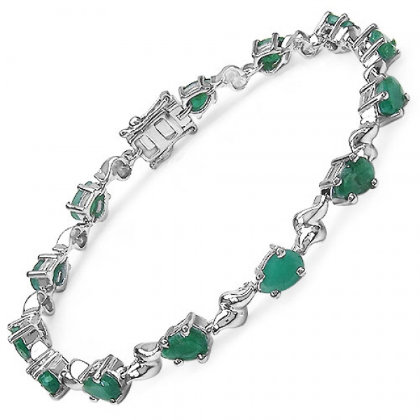 Edles Smaragd (Emerald) Armband-13 Edelsteine-5,20 Karat