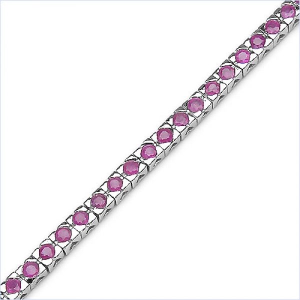 Edles Rubin Armband 925 Silber-Rhodiniert/3,89 Karat