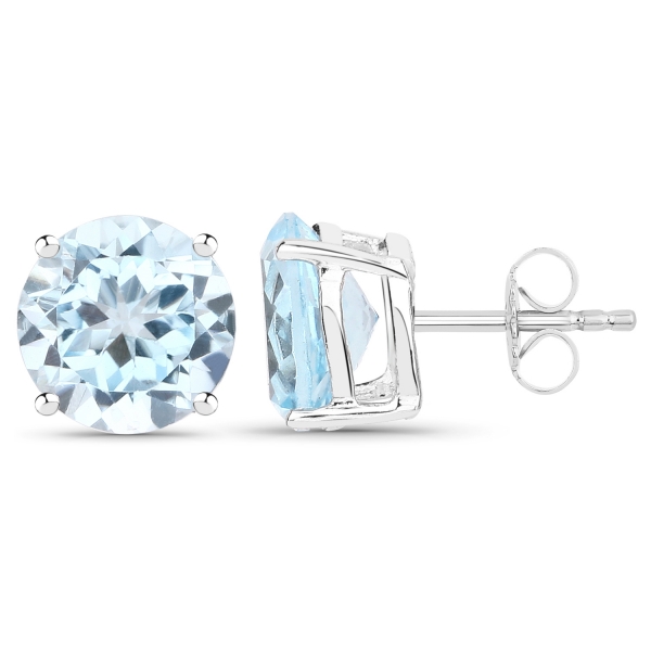SET 4-t.Blautopas-Ohrstecker,Collier,Anhänger-6,66 Karat