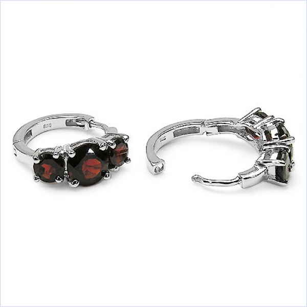Edle Citrin Ohrringe/Creolen 925 SterlingSilber- Rhod.-4,70 Karat