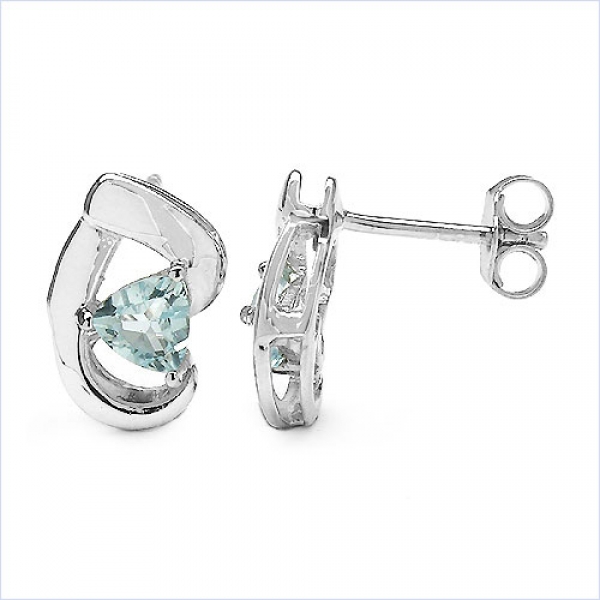 Ohrstecker 925 St.Silber-Rhodiniert-m.Citrin 0,90 Karat